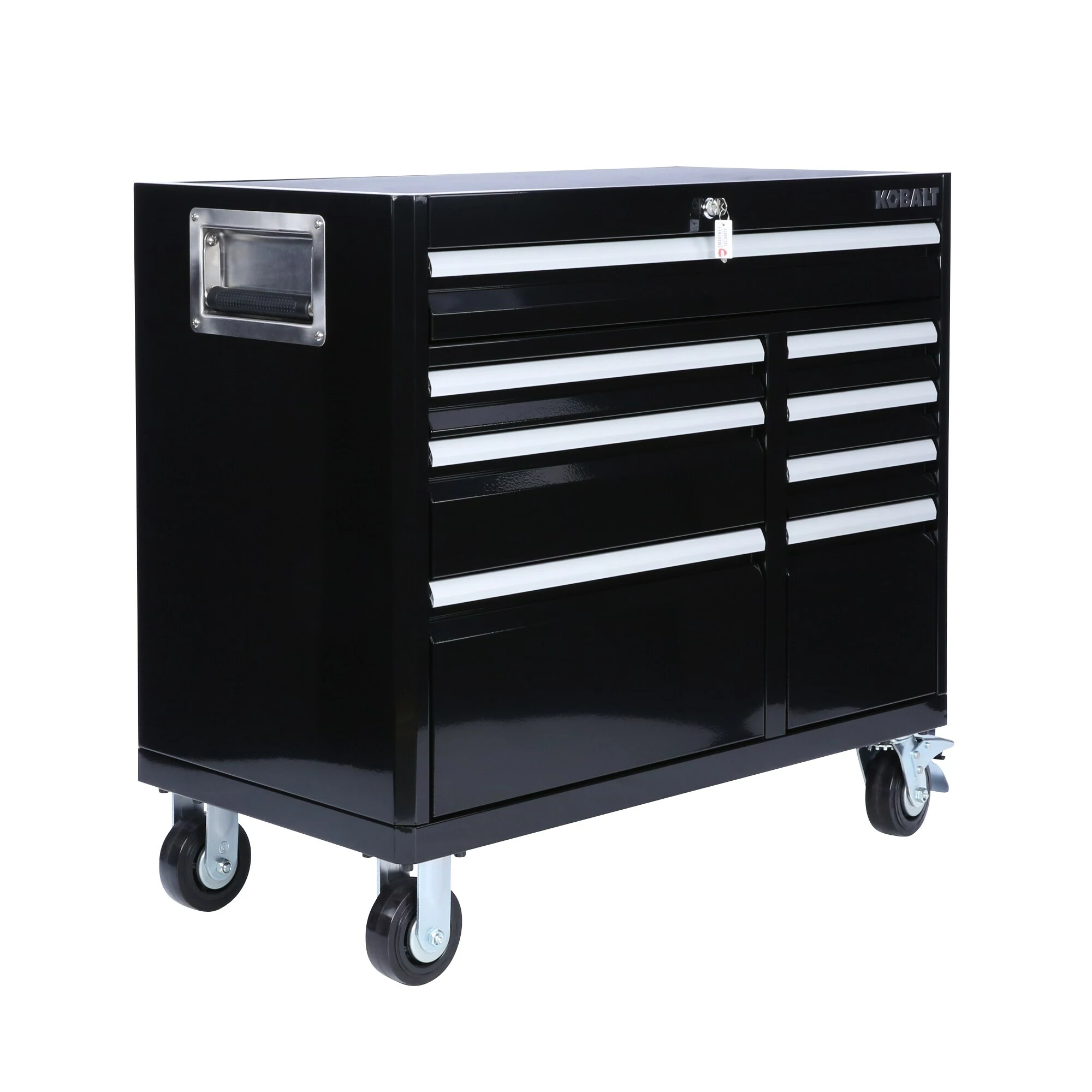 Kobalt 3000 Series 41-in W x 37.5-in H 8-Drawer Steel Rolling Tool Cabinet (Black) - Tool Storage & Work Benches - Image 2