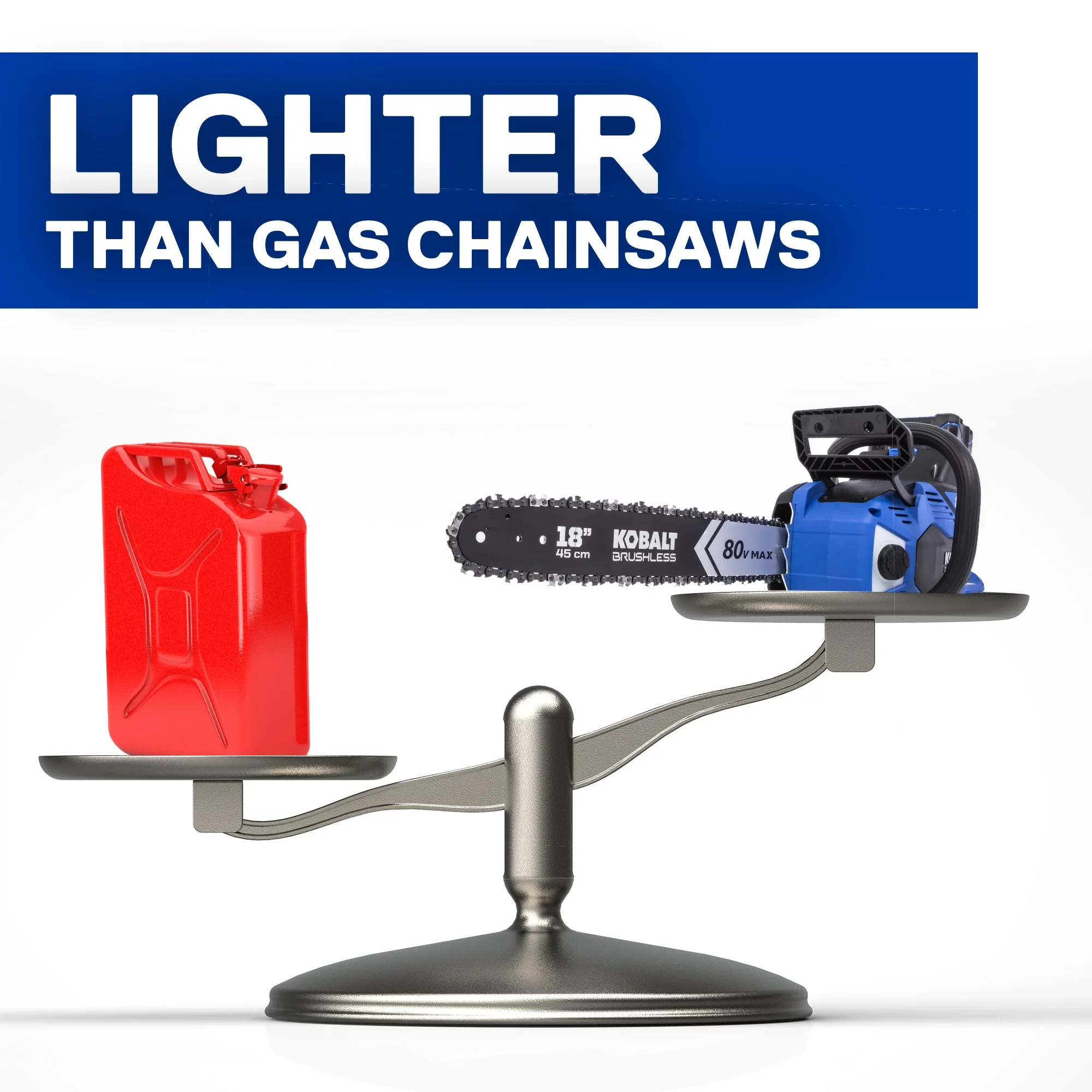 Kobalt 80-Volt Max 18-in Brushless Cordless Electric Chainsaw 5 Ah (Battery & Charger Included) - Outdoor Tools & Equipment - Image 4