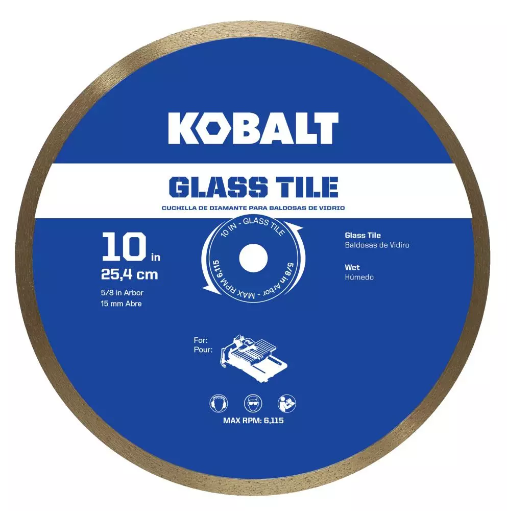 Kobalt 10-in Wet Glass Diamond Saw Blade - Power Tool Accessories