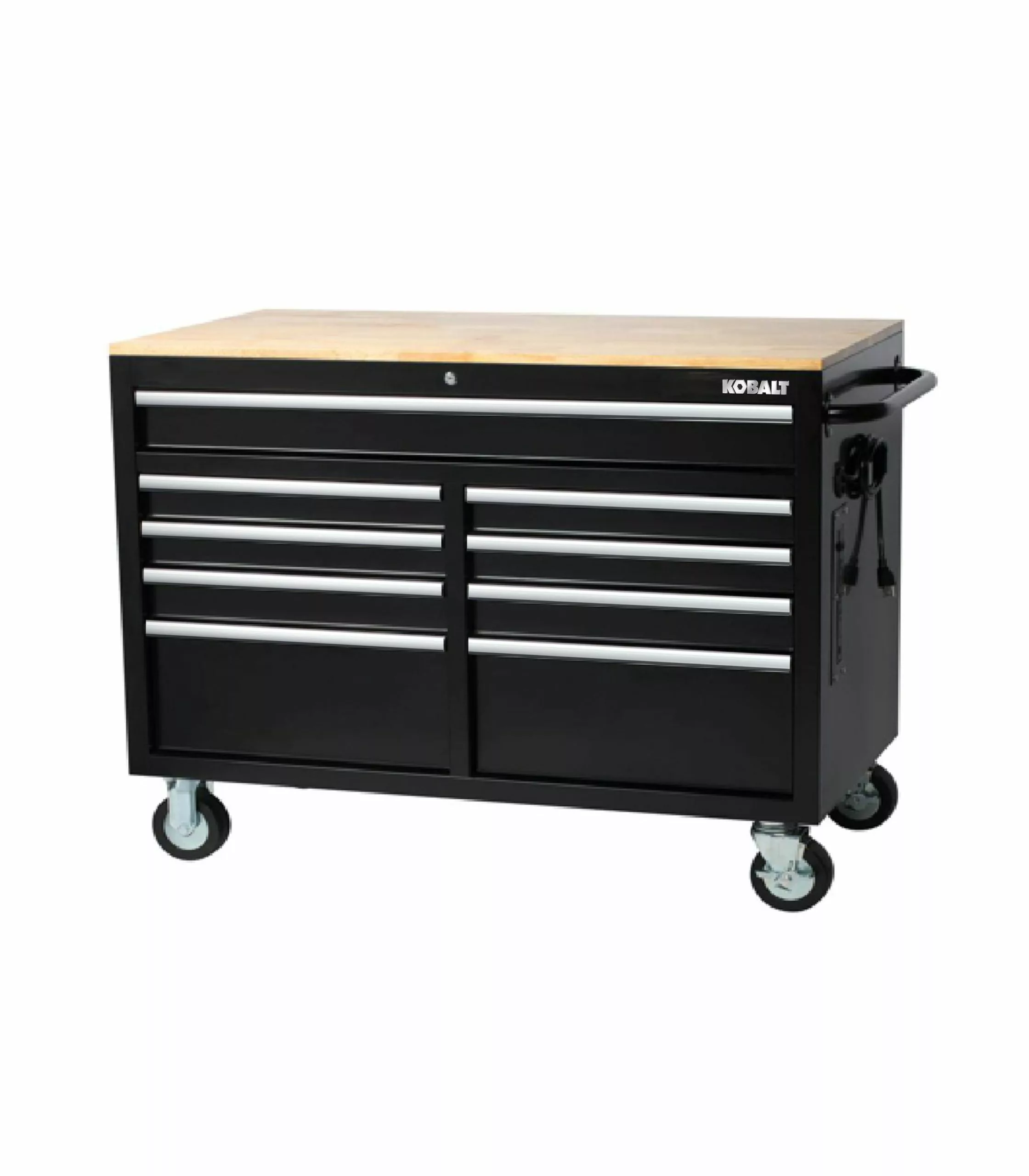 Kobalt 46.1-in W x 37.2-in H 9-Drawer Rubber Work Bench - Tool Storage & Work Benches