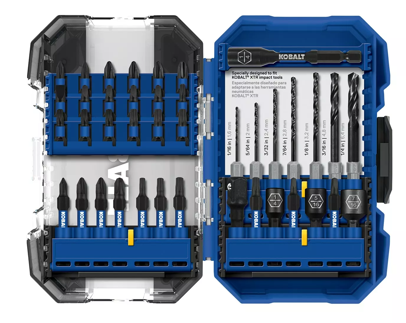 Kobalt XTR Impact Set High-speed Steel Hex Shank Screwdriver Bit Set (40-Piece) - Power Tool Accessories