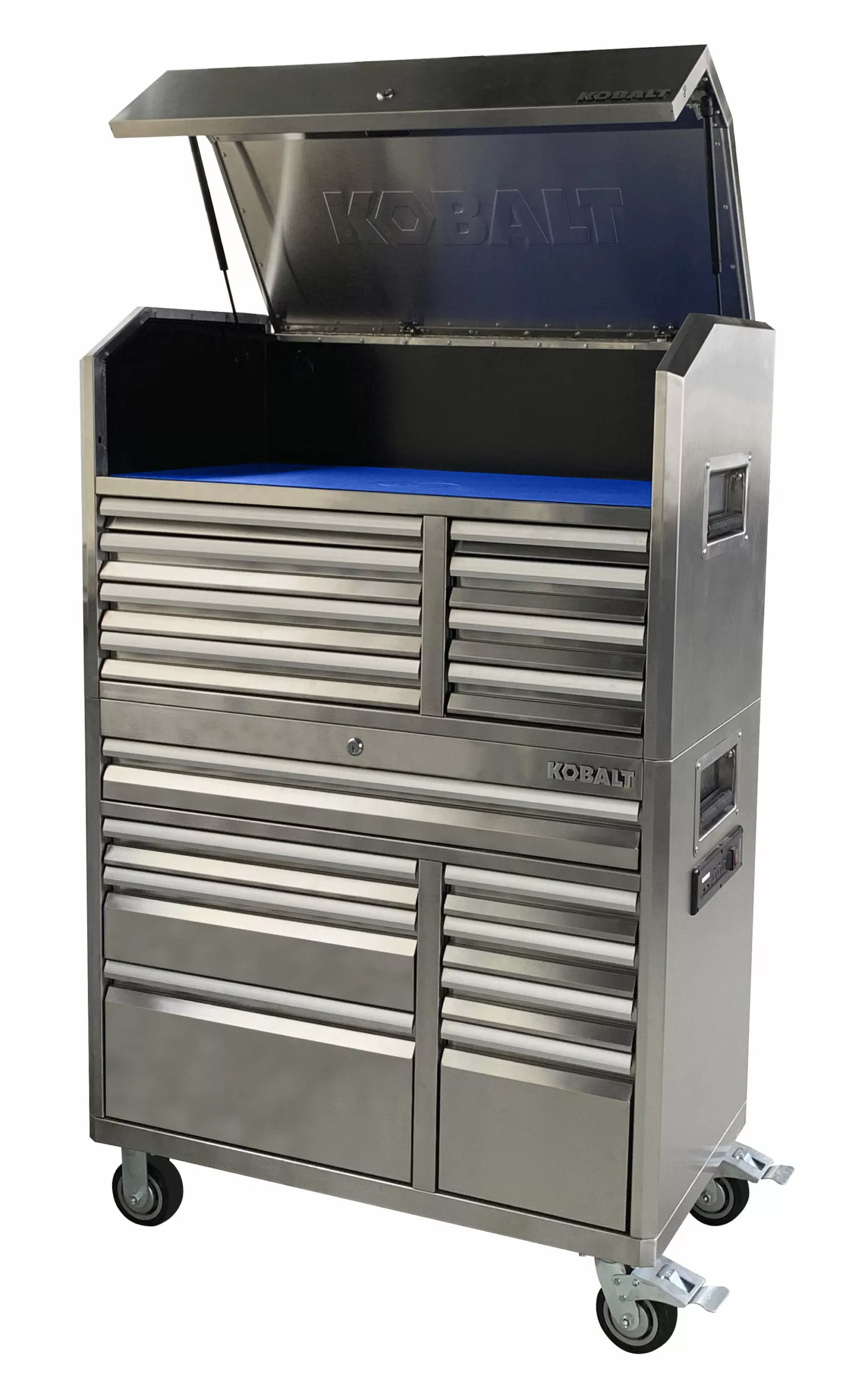 Kobalt 3000 Series 41-in W x 26.1-in H 8-Drawer Stainless Steel Tool Chest (Stainless Steel) - Tool Storage & Work Benches - Image 12