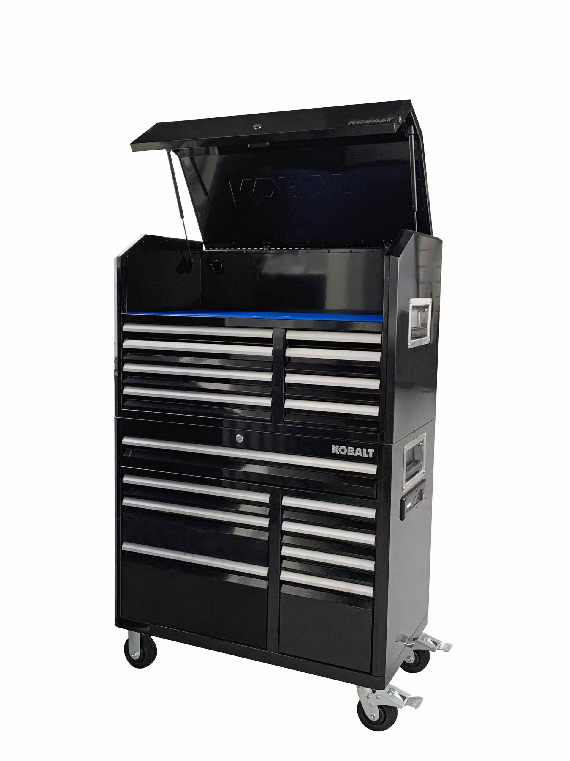 Kobalt 3000 Series 41-in W x 37.5-in H 8-Drawer Steel Rolling Tool Cabinet (Black) - Tool Storage & Work Benches - Image 13