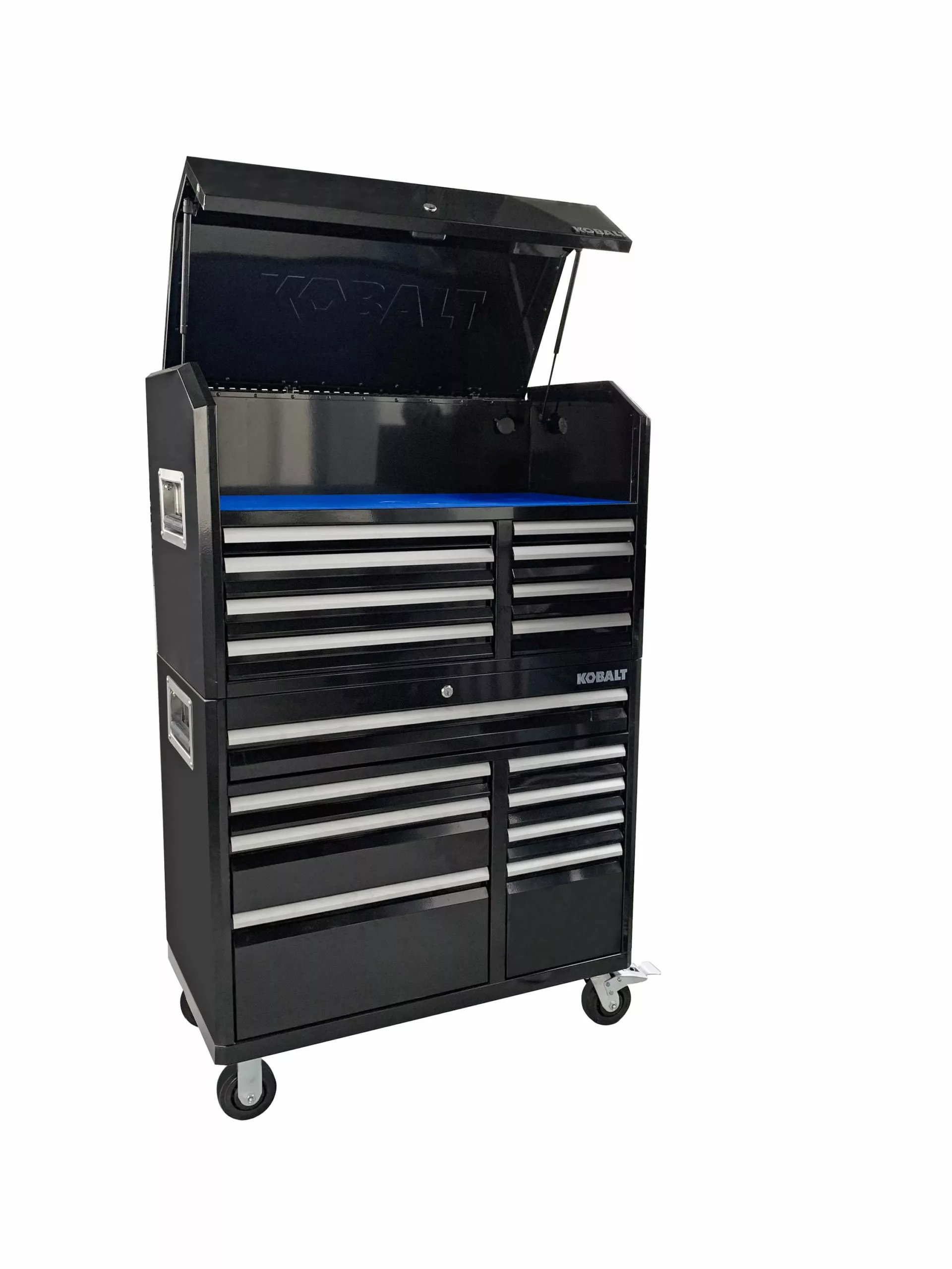 Kobalt 3000 Series 41-in W x 37.5-in H 8-Drawer Steel Rolling Tool Cabinet (Black) - Tool Storage & Work Benches - Image 12