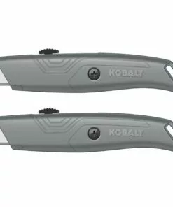 Kobalt Kobalt 2pk retractable utility knife 18mm 6-Blade Retractable Utility Knife with On Tool Blade Storage - Hand Tools