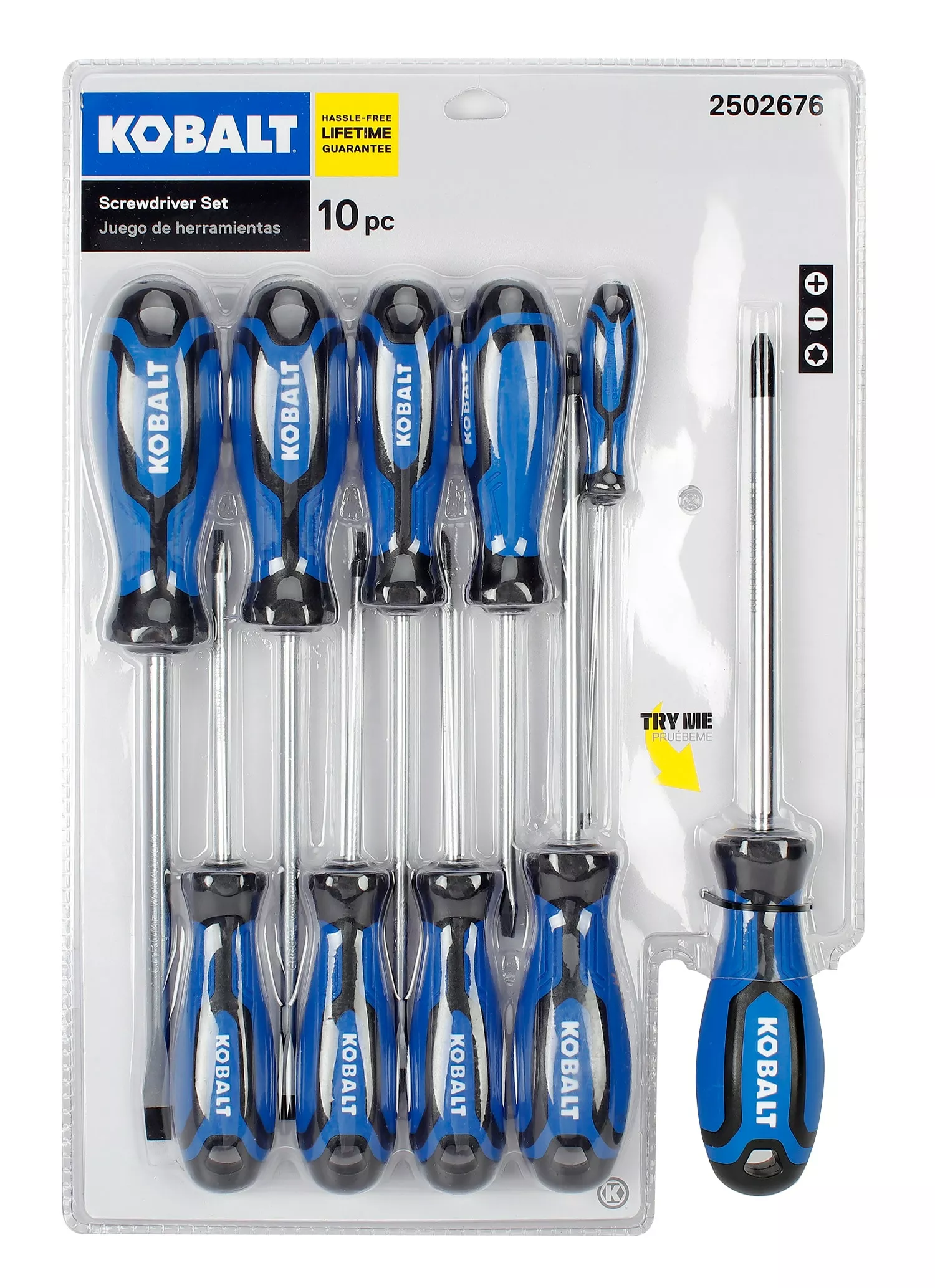 Kobalt 10-Piece Plastic Handle Magnetic Set Screwdriver Set - Hand Tools