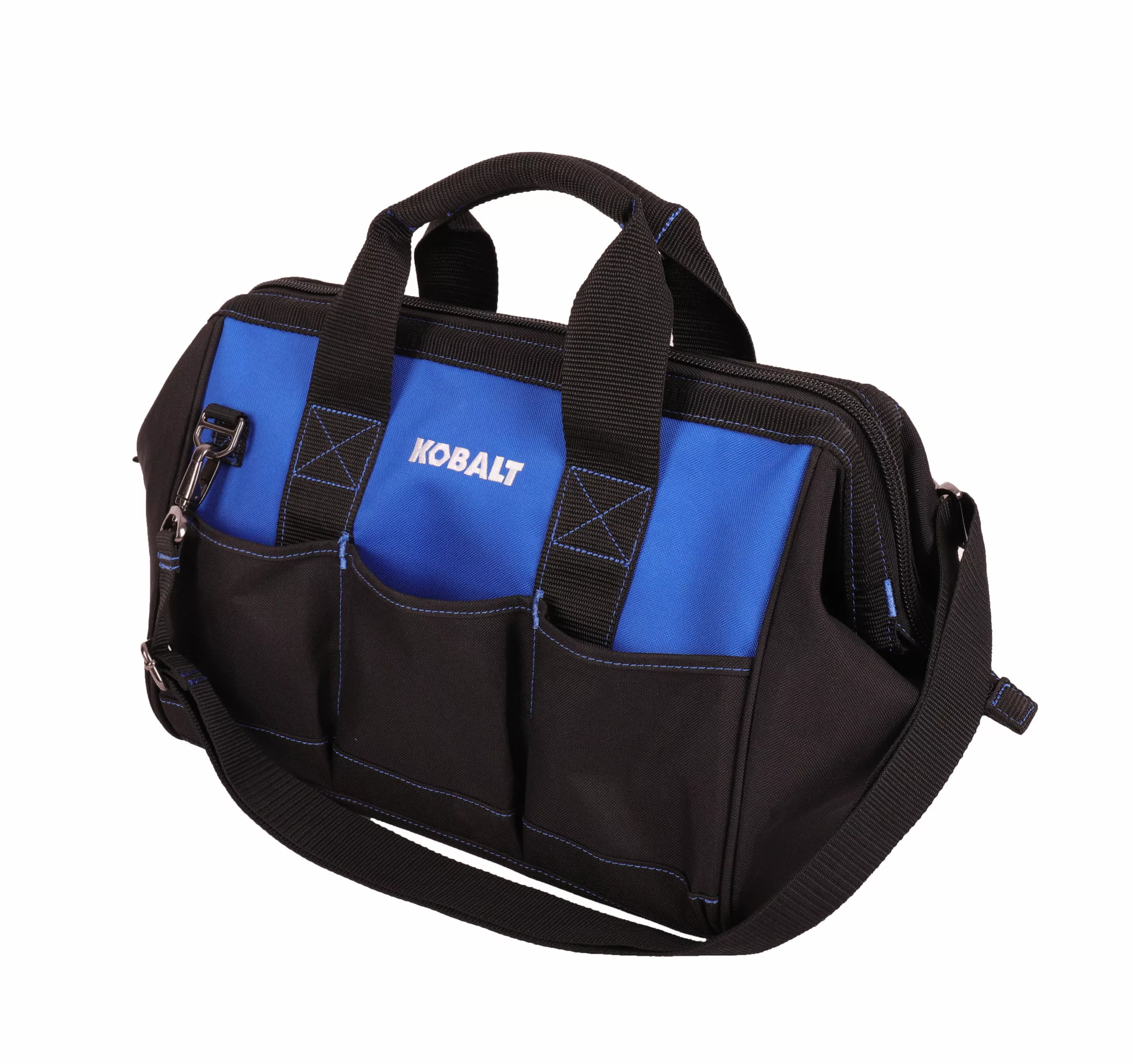 Kobalt Blue Black Polyester 15-in Tool Bag - Tool Storage & Work Benches