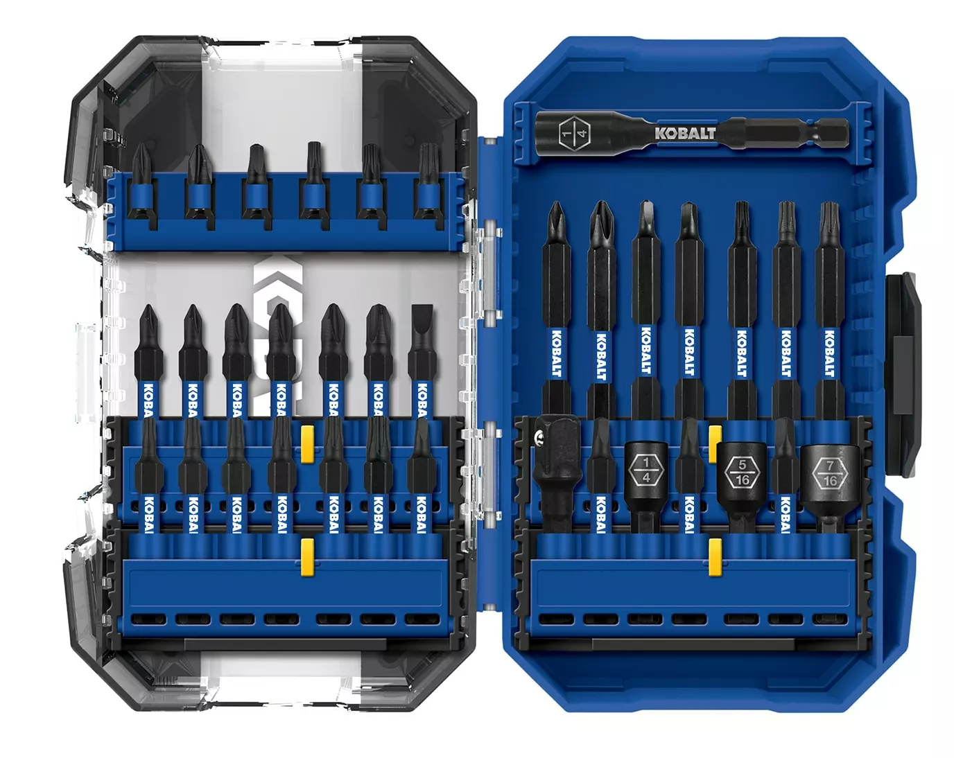 Kobalt KOBALT XTR Impact driver bit set High-speed Steel Hex Shank Screwdriver Bit Set (35-Piece) - Power Tool Accessories