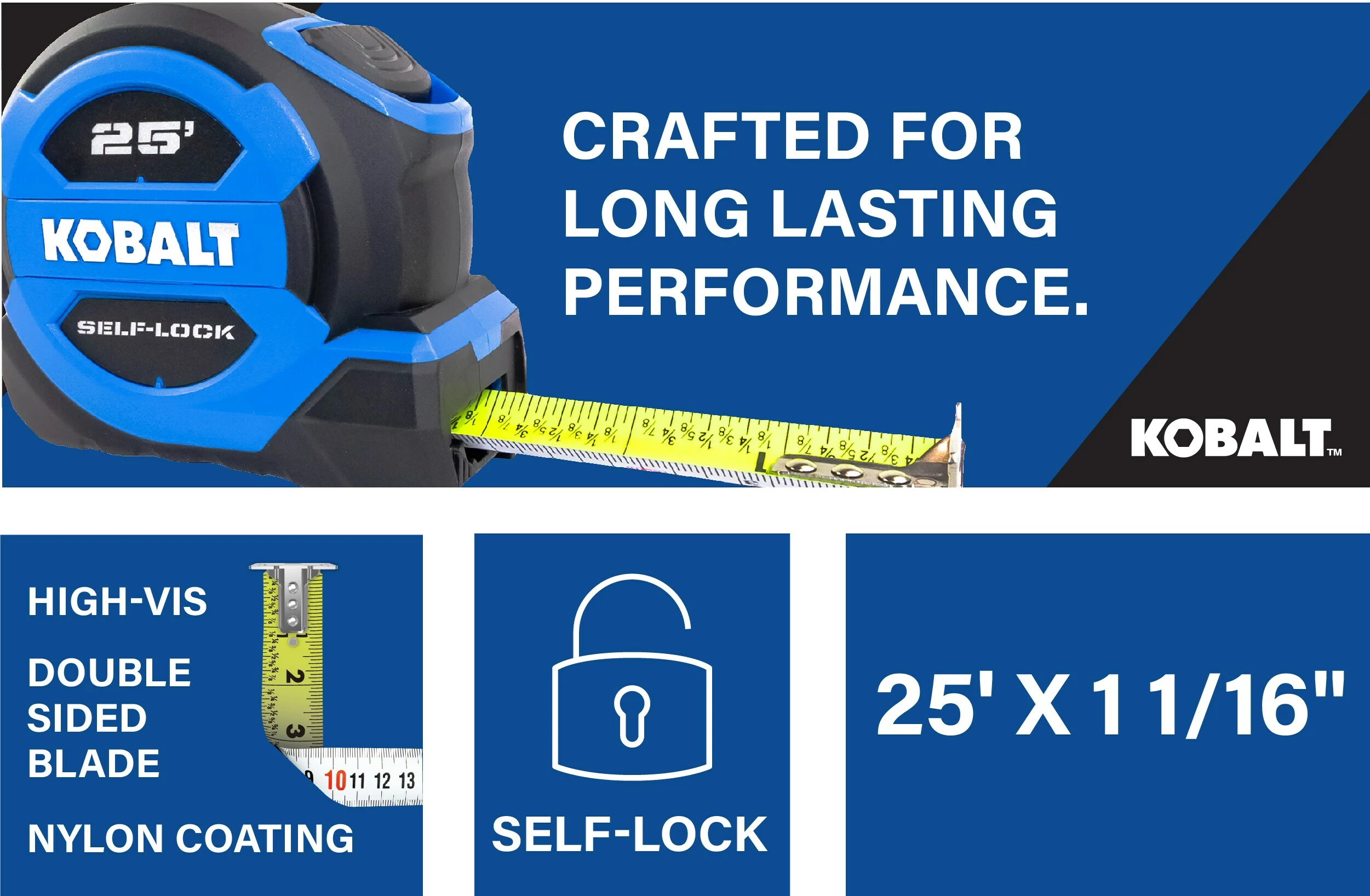Kobalt Tape measures 25-ft Auto Lock Tape Measure - Levels & Measuring Tools - Image 5