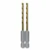 Kobalt 2-Piece 1/8-in 2-1/2-in Titanium Coated Hss Twist Drill Bit - Power Tool Accessories