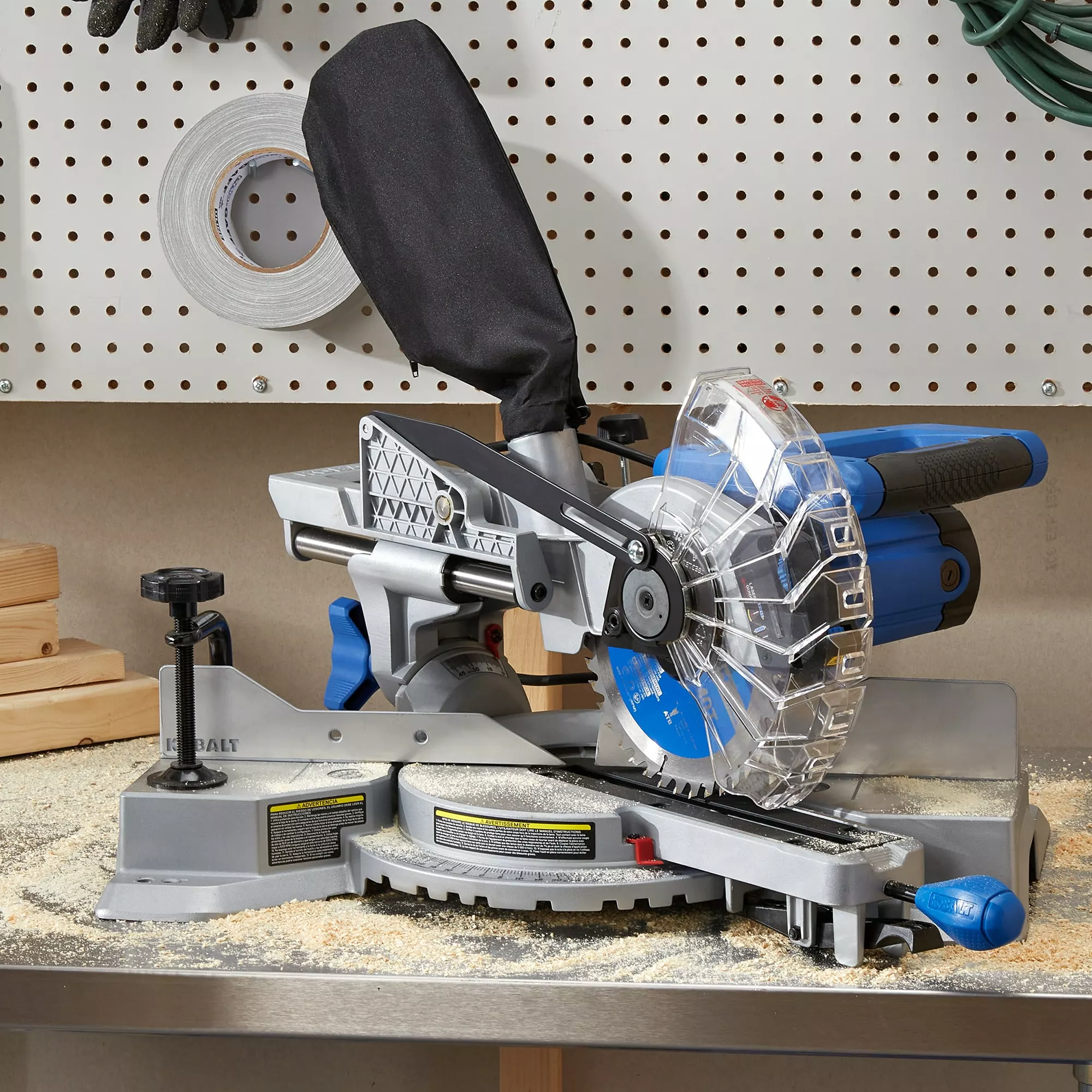 Kobalt Compact sliding 7-1/4-in 10 Amps Single Bevel Sliding Compound Corded Miter Saw - Power Tools - Image 7