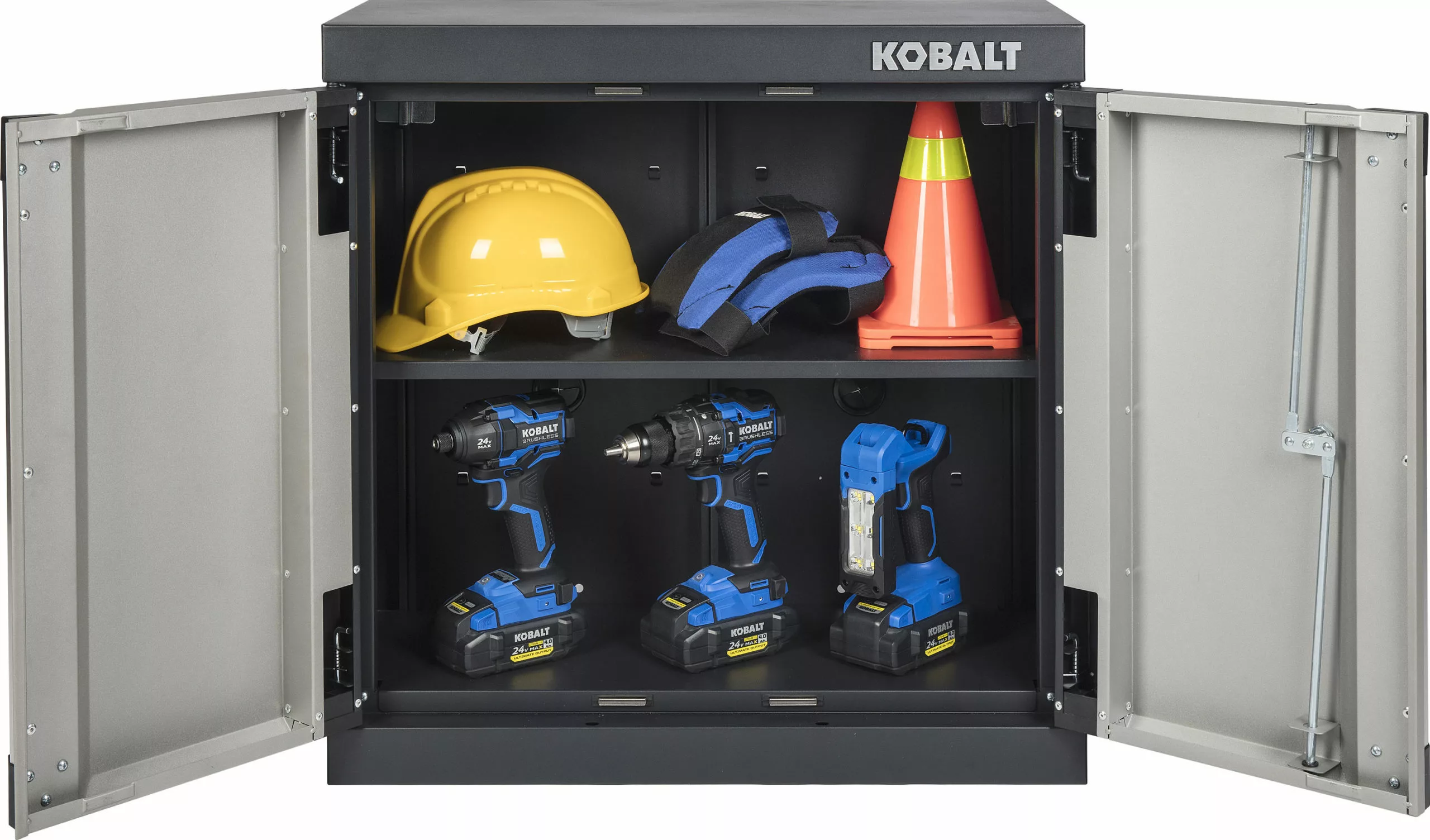 Kobalt 28-in W x 28-in H x 12.5-in D Steel Wall-mounted Garage Cabinet - Garage Organization - Image 2