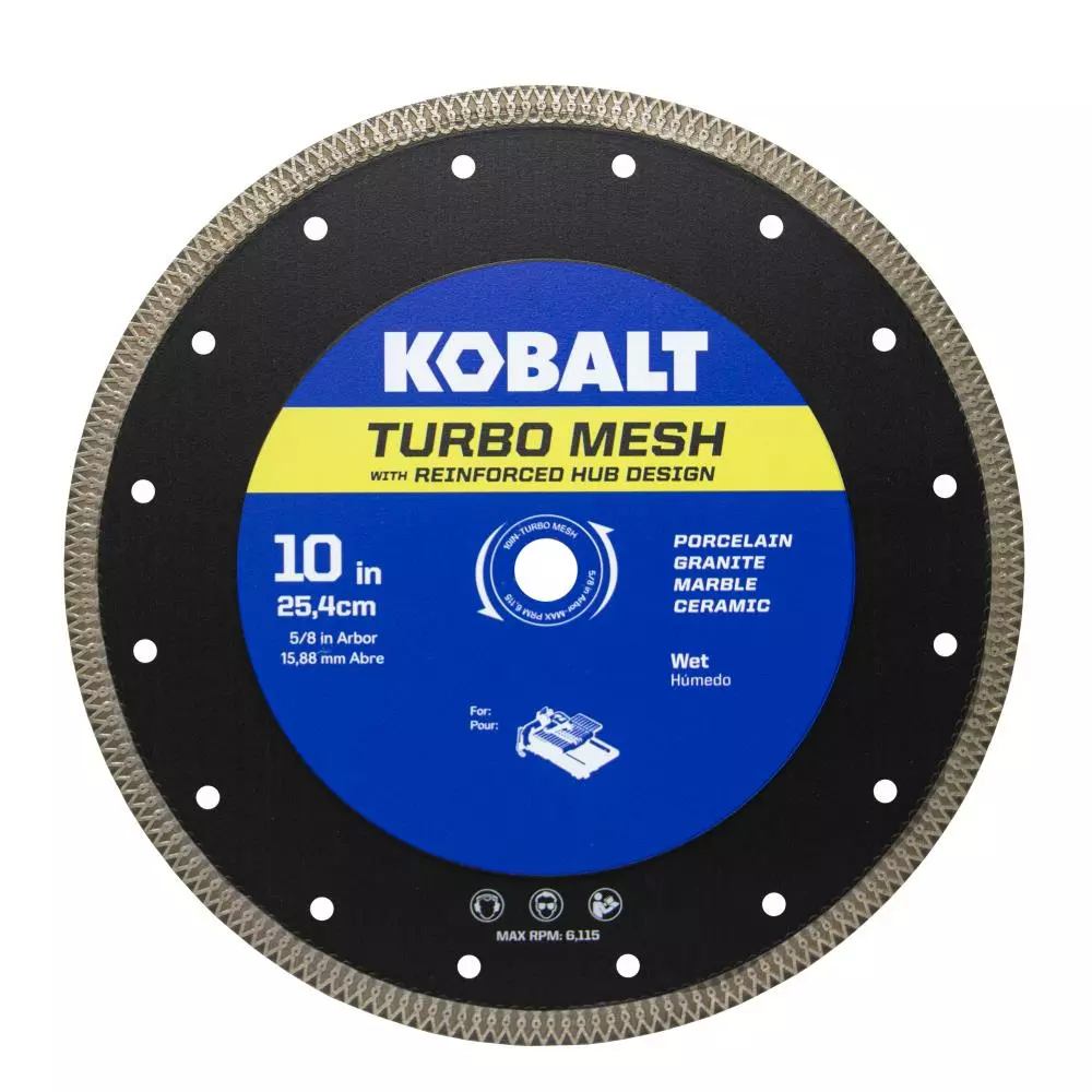 Kobalt 10-in Turbo Mesh Diamond Blade - Power Tool Accessories