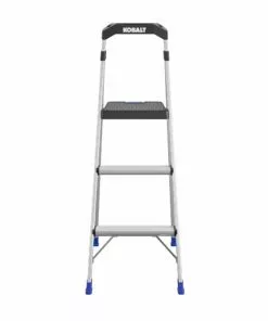 Kobalt 3-Step 250-lb Capacity Aluminum Foldable Step Stool - Ladders & Scaffolding