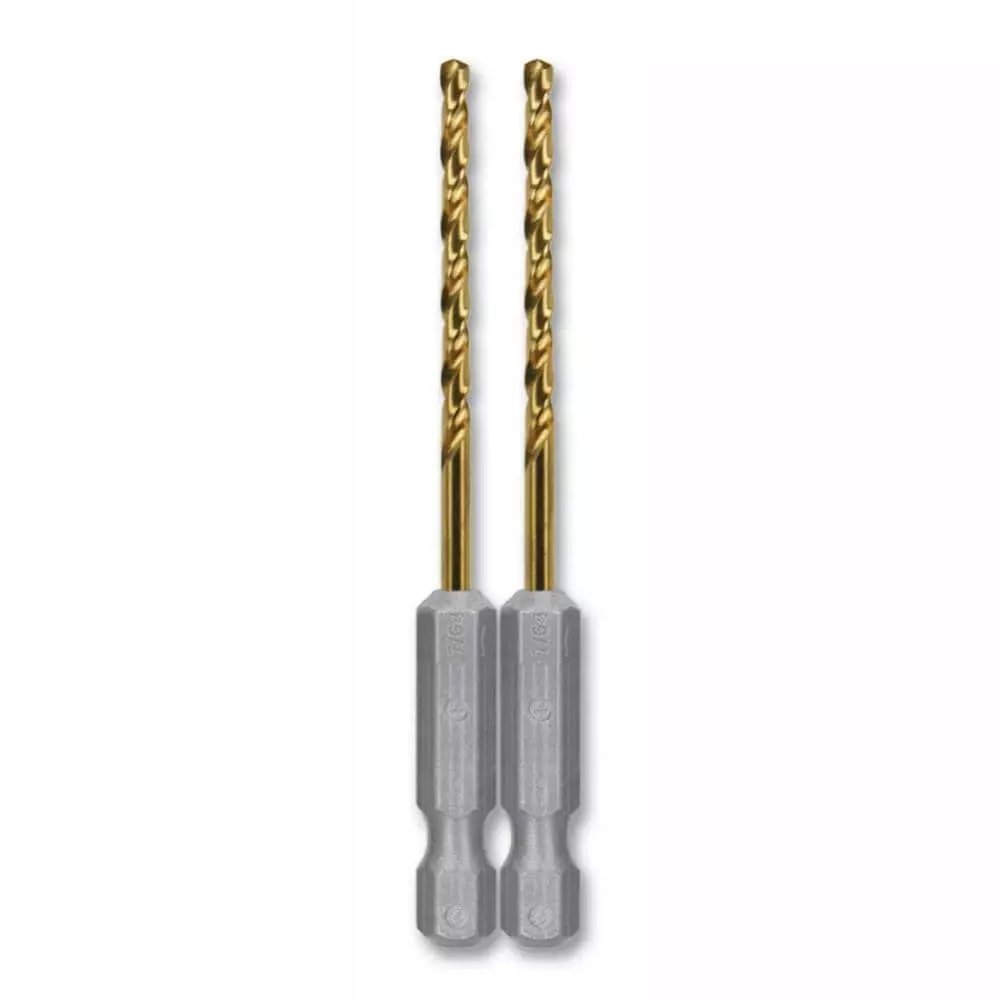 Kobalt 2-Piece 7/64-in 2-3/4-in Titanium Coated Hss Twist Drill Bit - Power Tool Accessories