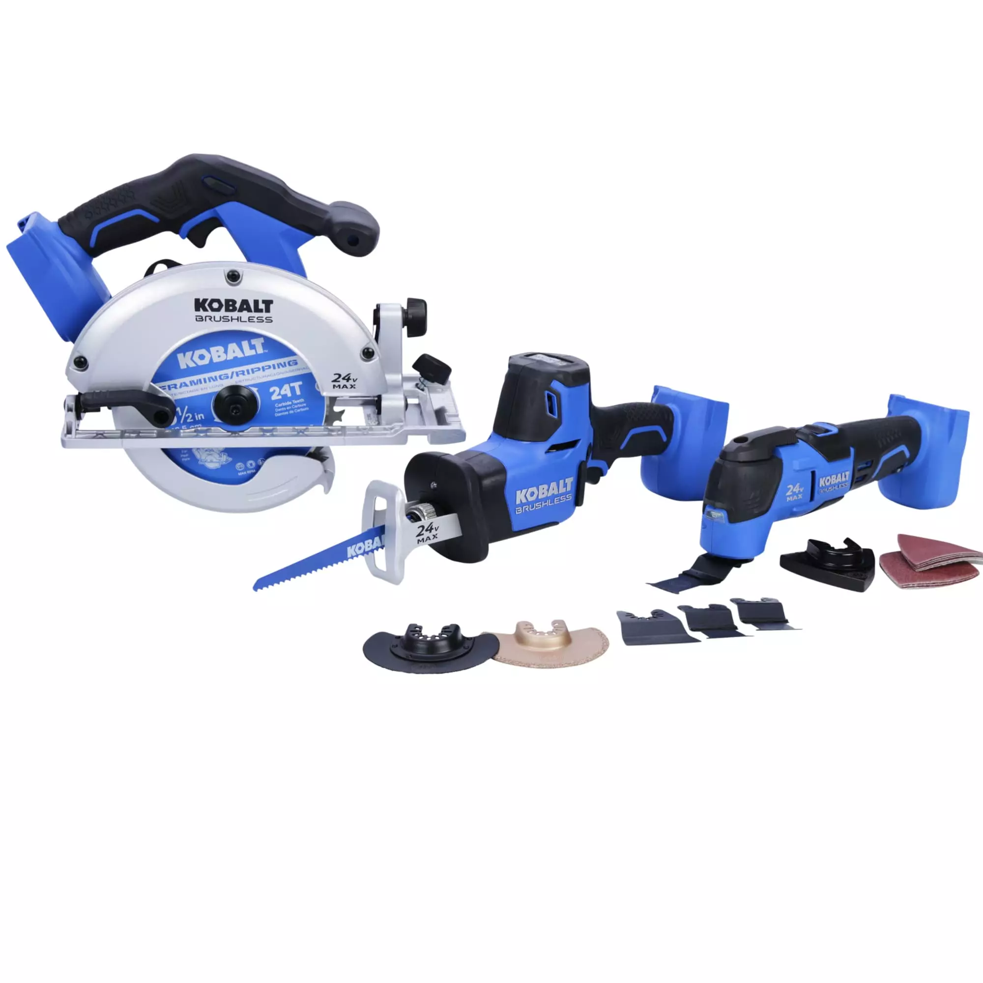 Kobalt Kobalt 24V max 6-Tool 24-Volt Max Brushless Power Tool Combo Kit Case (2-Batteries Included and Charger Included) - Power Tools - Image 2