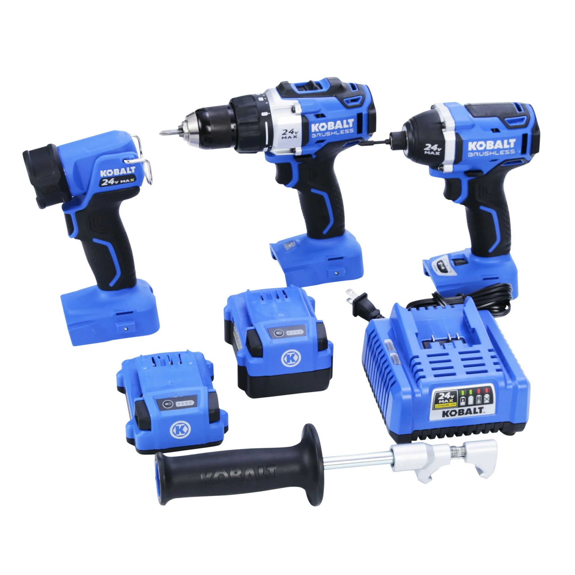 Kobalt Kobalt 24V max 6-Tool 24-Volt Max Brushless Power Tool Combo Kit Case (2-Batteries Included and Charger Included) - Power Tools - Image 4