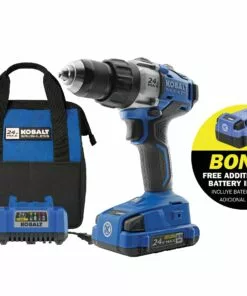 Kobalt 24-volt Max 1/2-in Brushless Cordless Drill (2-Batteries Included and Charger Included) - Power Tools