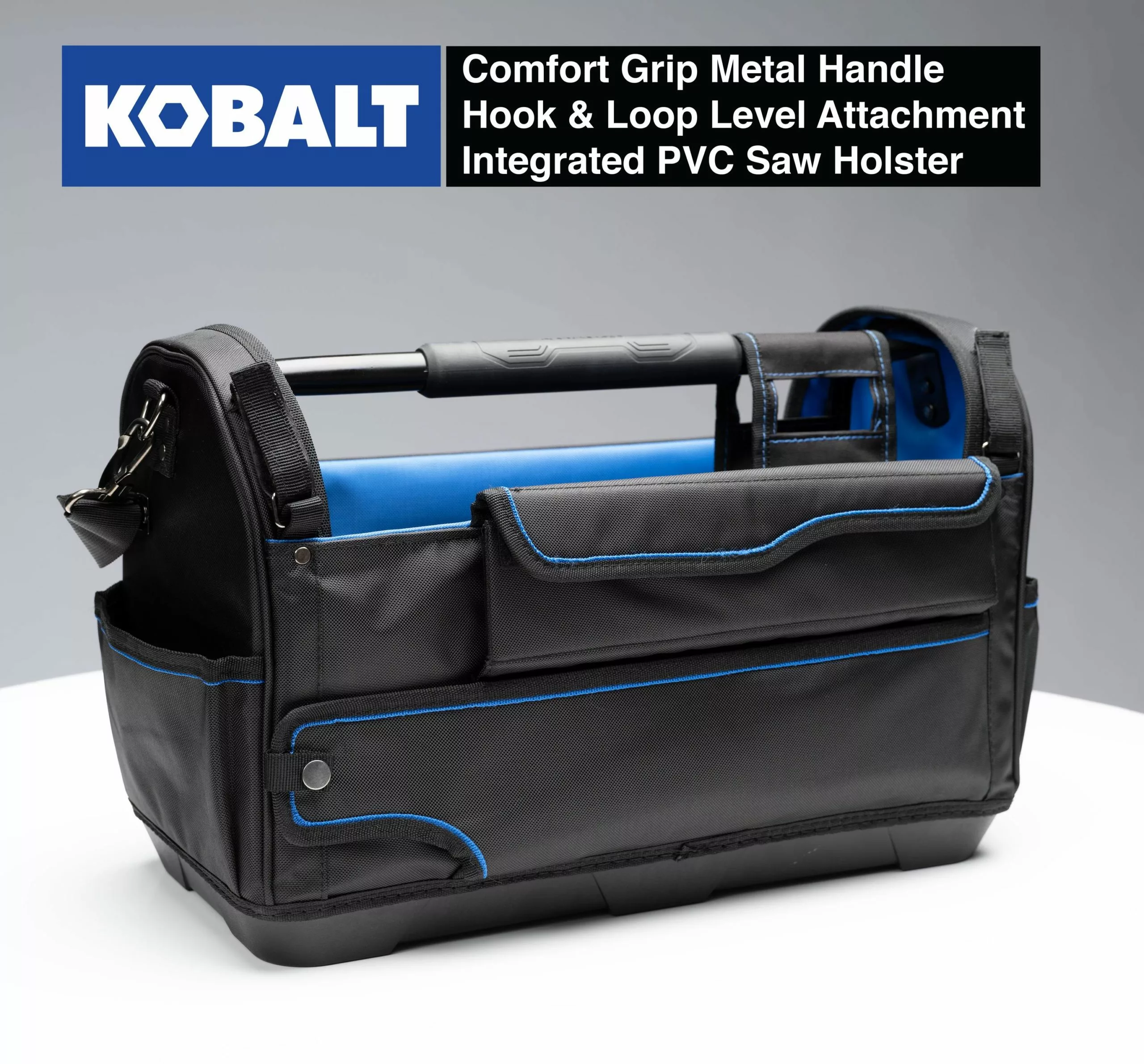 Kobalt Plumbing Tool Bag with Caddy Black, Blue Polyester 12.99-in - Tool Storage & Work Benches - Image 3