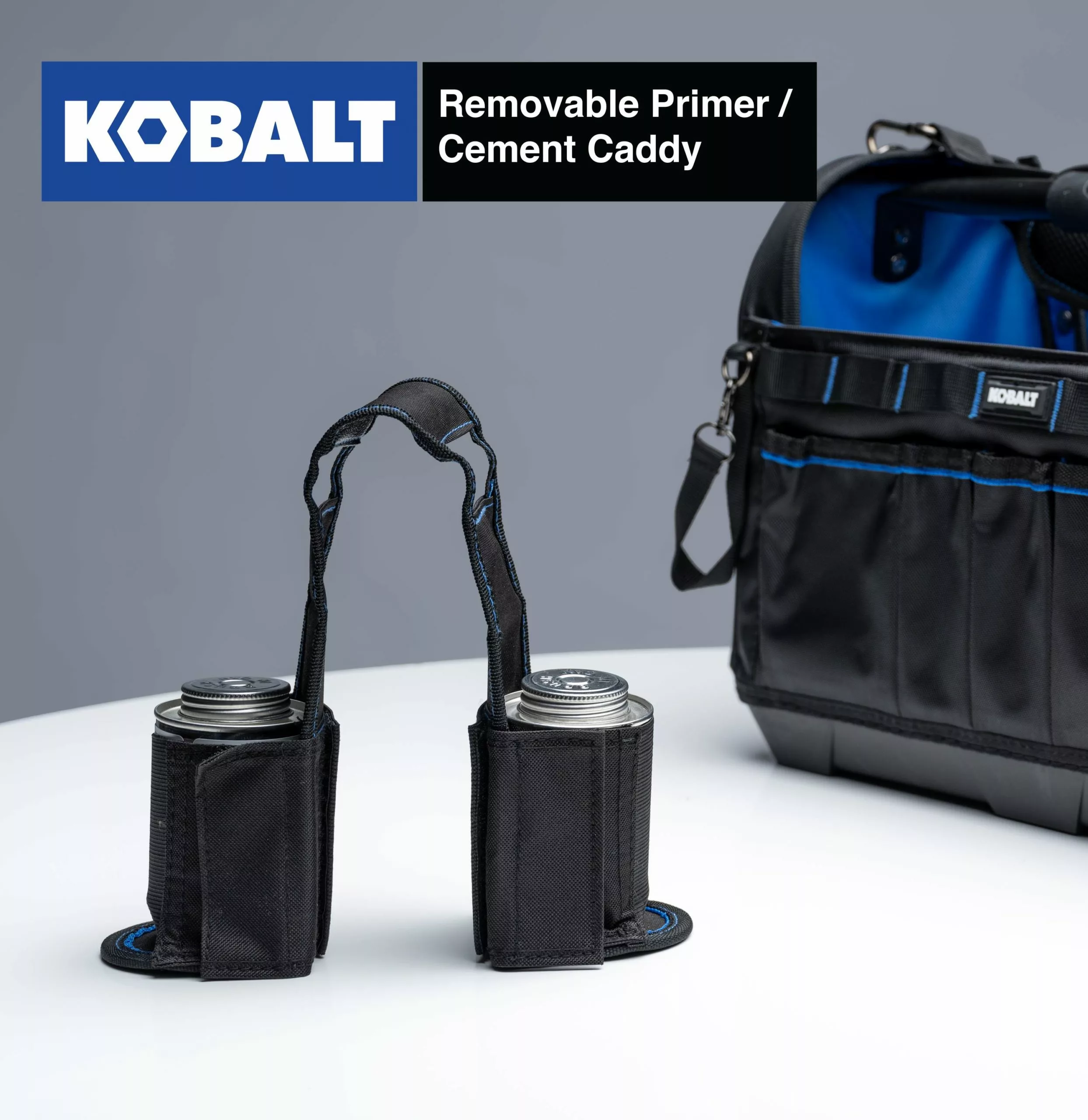 Kobalt Plumbing Tool Bag with Caddy Black, Blue Polyester 12.99-in - Tool Storage & Work Benches - Image 4