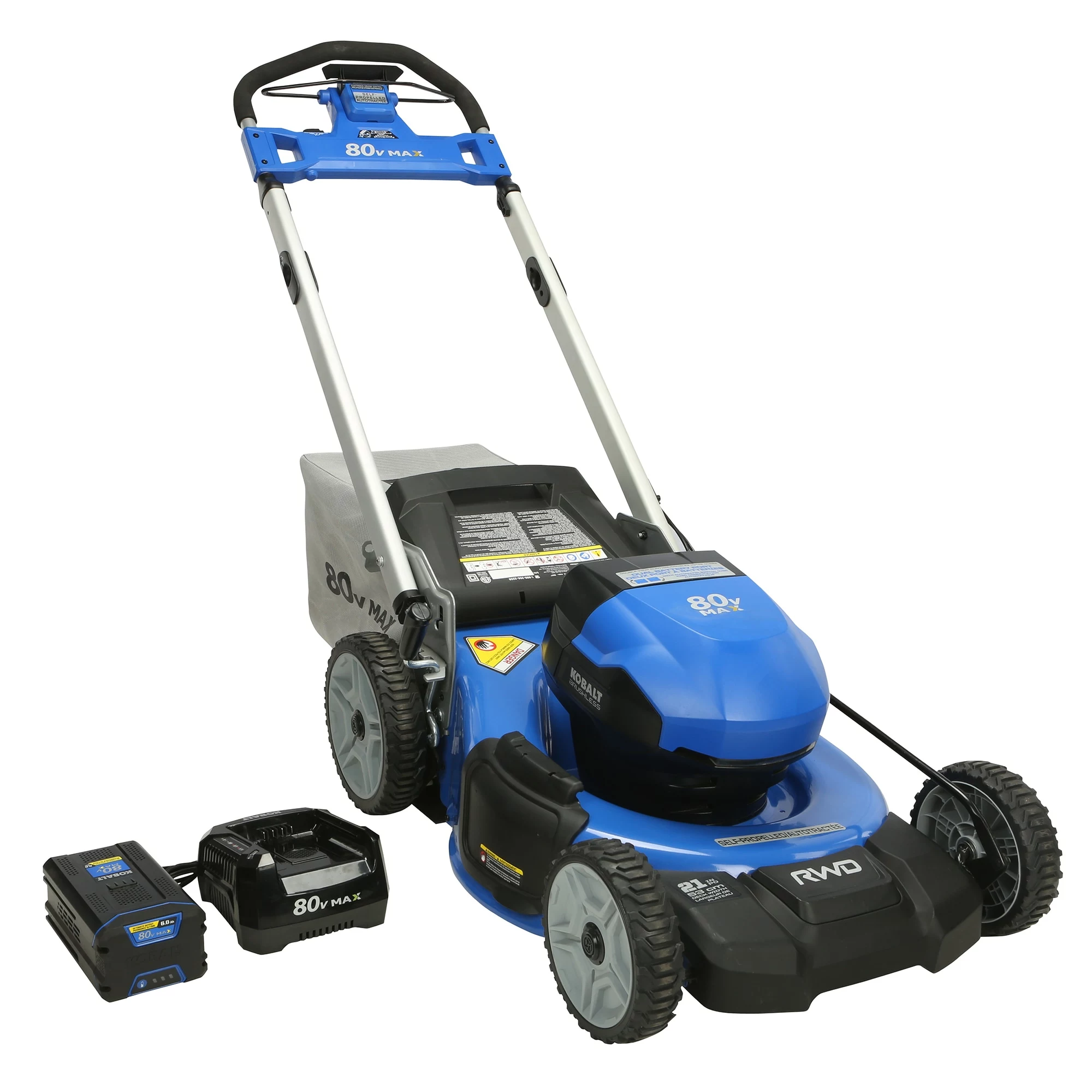 Kobalt 80-Volt Max Brushless 21-in Self-propelled Cordless Electric Lawn Mower 6 Ah (Battery and Charger Included) - Outdoor Tools & Equipment - Image 2