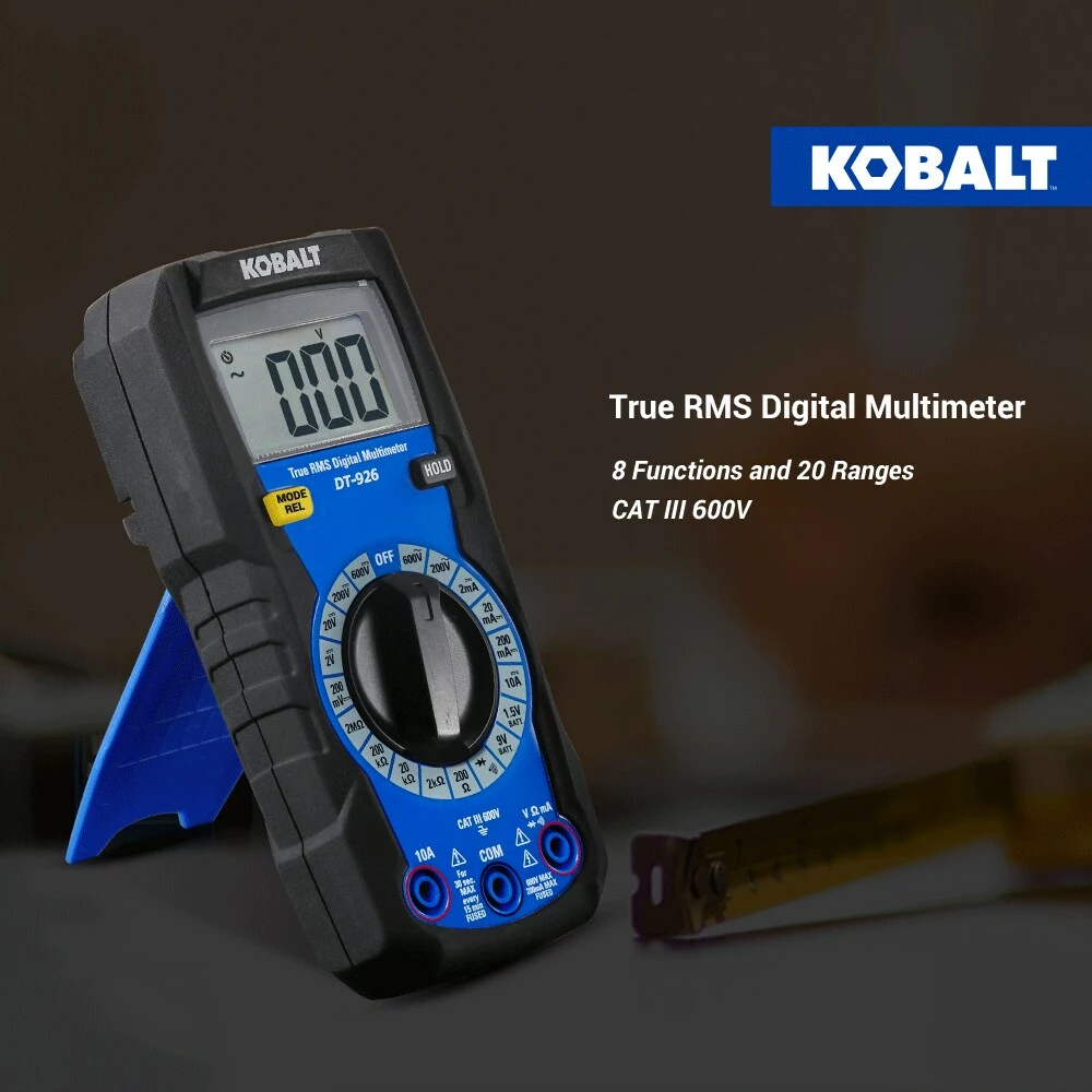 Kobalt 10 Amp 50-1000-Volt Digital Specialty Meter (Battery Included) - Electrical Testers & Tools - Image 12
