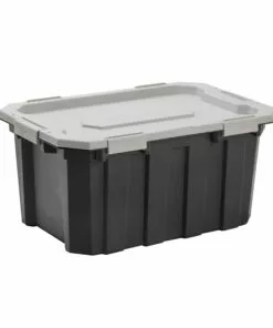 Kobalt X-large 24-Gallon (96-Quart) Grey Heavy Duty Tote with Latching Lid - Baskets & Storage Containers