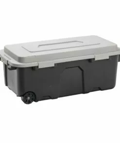 Kobalt X-large 31-Gallon (124-Quart) Grey Heavy Duty Rolling Tote with Latching Lid - Baskets & Storage Containers