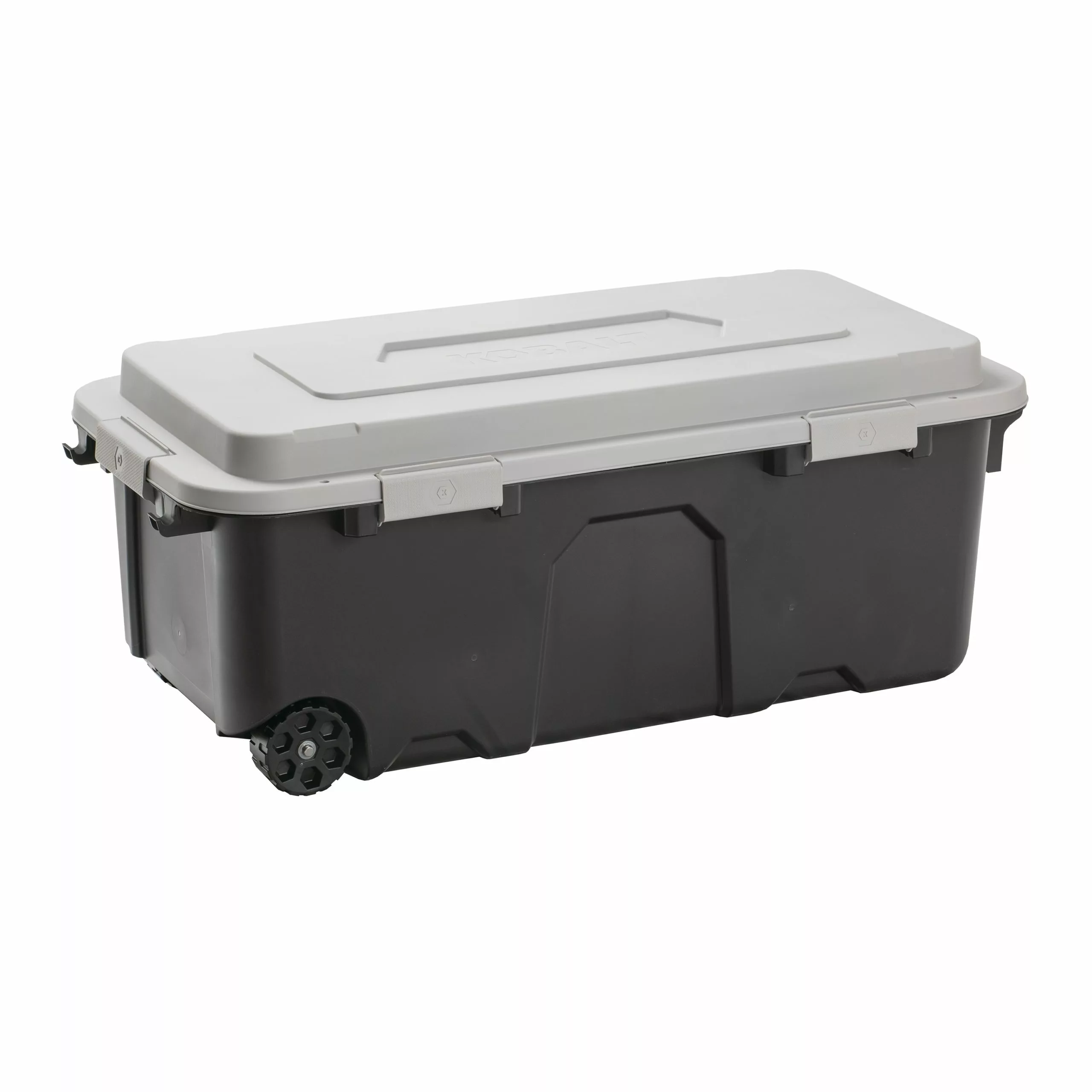 Kobalt X-large 31-Gallon (124-Quart) Grey Heavy Duty Rolling Tote with Latching Lid - Baskets & Storage Containers