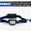 Kobalt 350-Lumen LED Headlamp (Battery Included) - Flashlights & Flashlight Bulbs