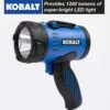 Kobalt 1200-Lumen LED Rechargeable Spotlight Flashlight - Flashlights & Flashlight Bulbs