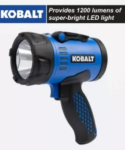 Kobalt 1200-Lumen LED Rechargeable Spotlight Flashlight - Flashlights & Flashlight Bulbs