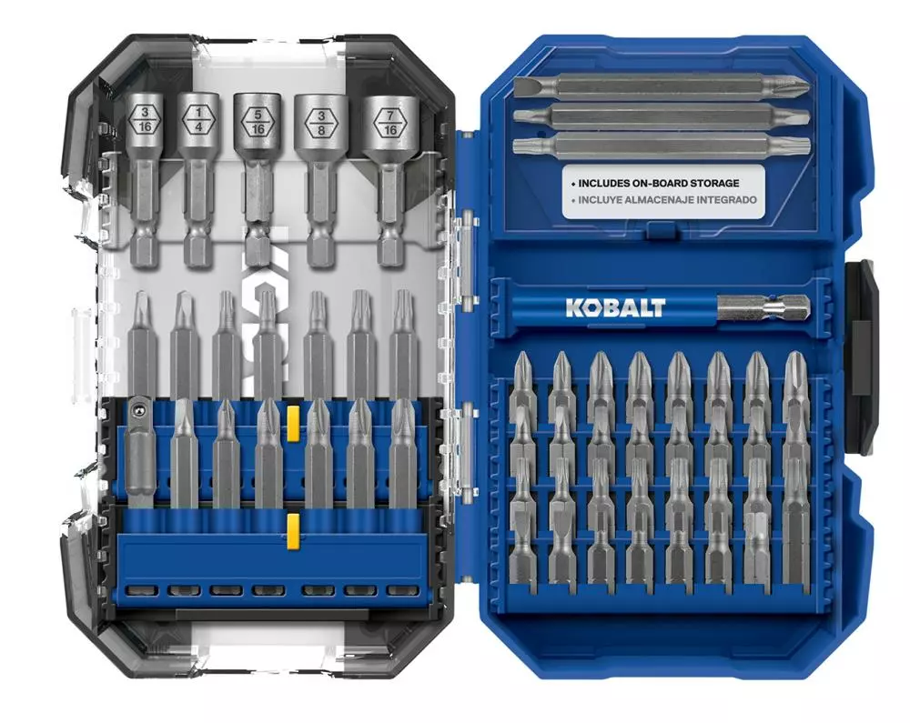 Kobalt 55-Piece Set High-speed Steel Hex Shank Screwdriver Bit Set - Power Tool Accessories
