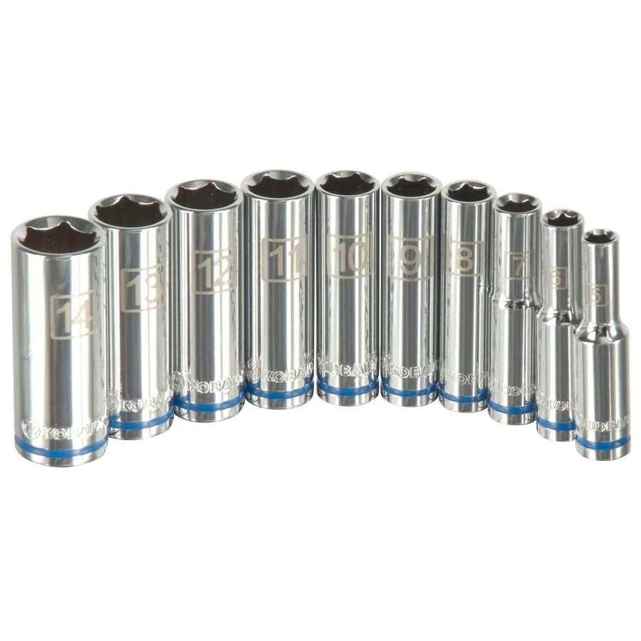 Kobalt 10-Piece Metric 1/4-in Drive 6-point Set Deep Socket Set - Hand Tools - Image 4