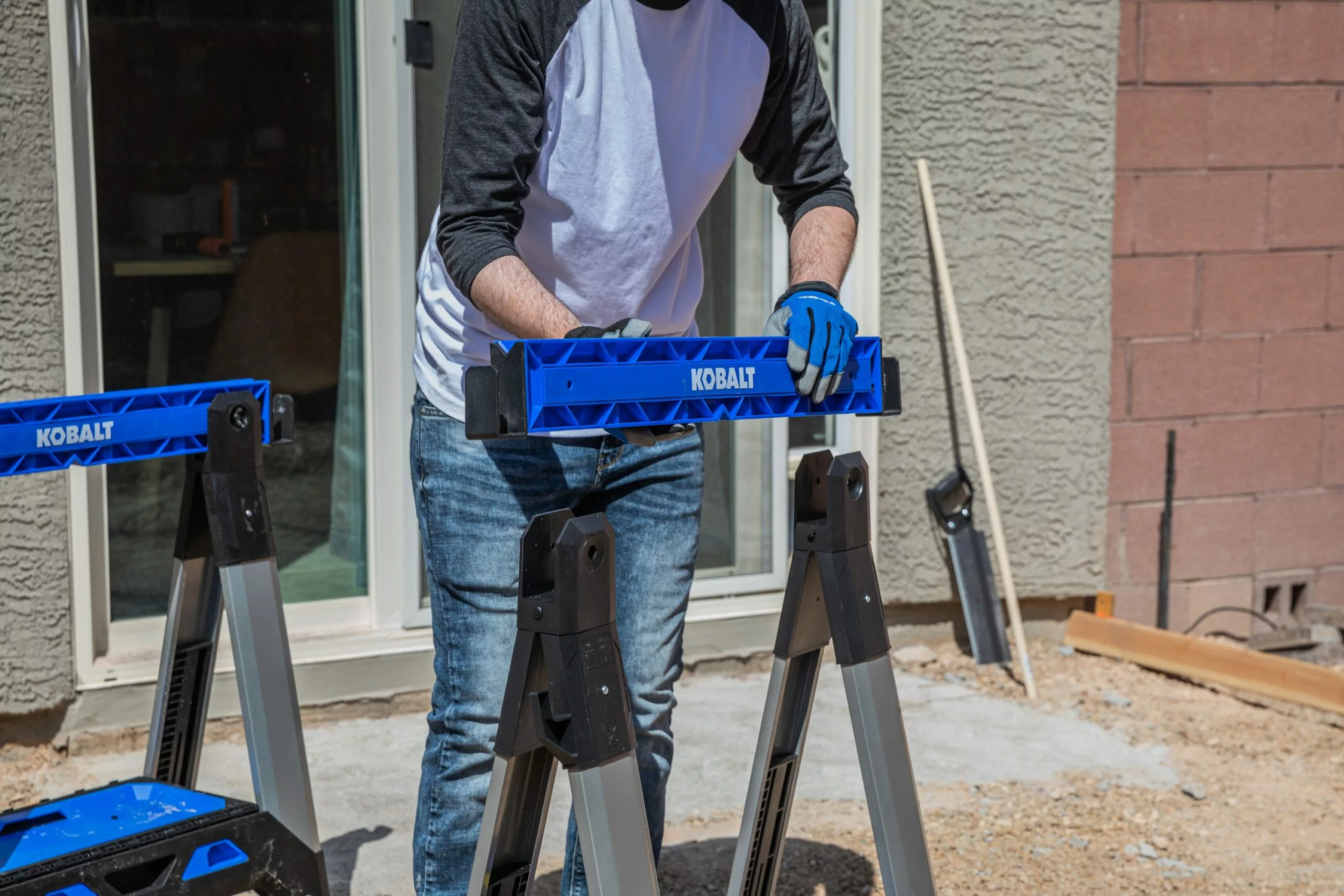 Kobalt 30.63-in W x 33.5-in H Adjustable Pp and Steel Construction Saw Horse (1000-lb Capacity) - Tool Storage & Work Benches - Image 18