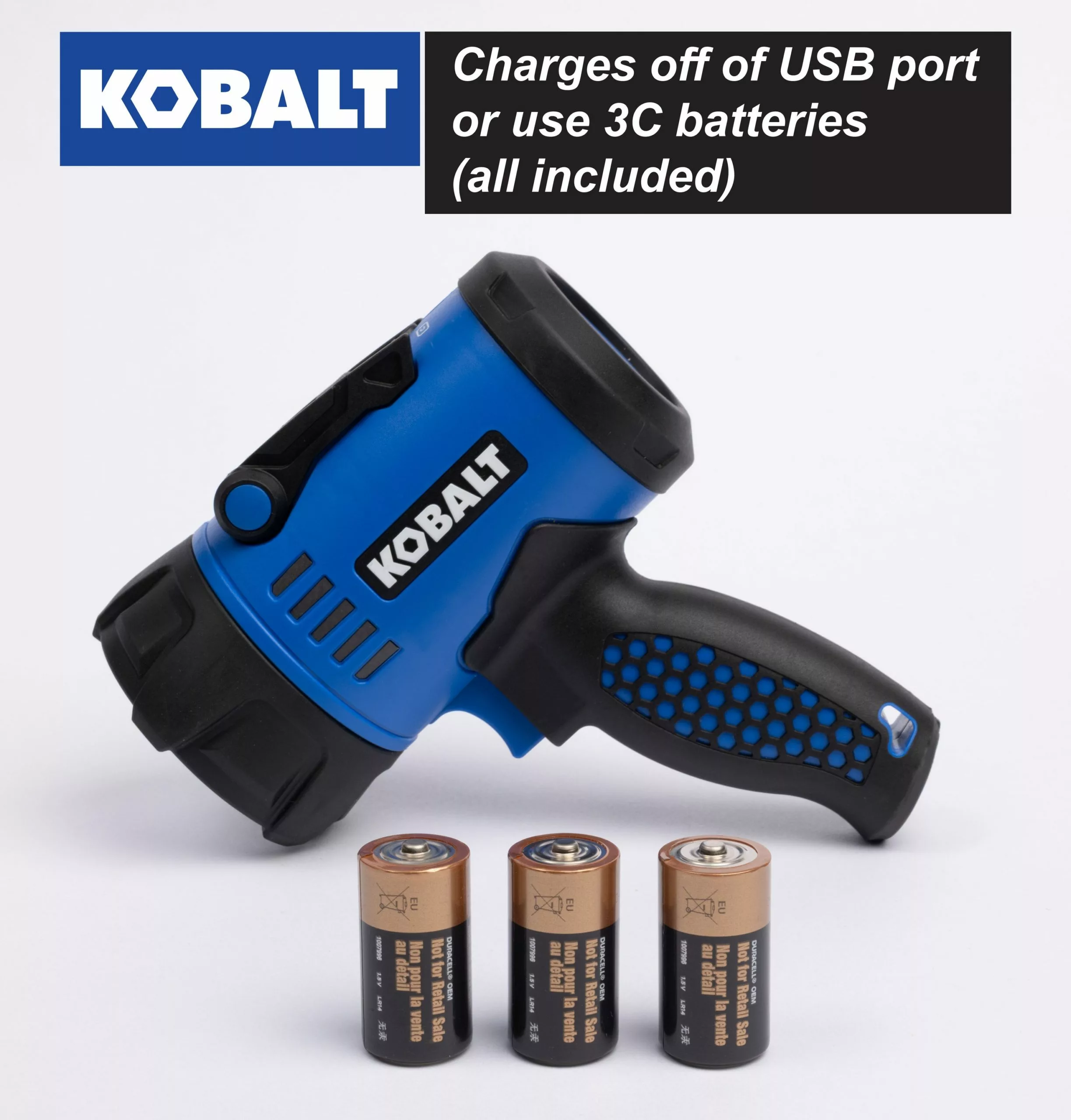 Kobalt 1200-Lumen LED Rechargeable Spotlight Flashlight - Flashlights & Flashlight Bulbs - Image 3