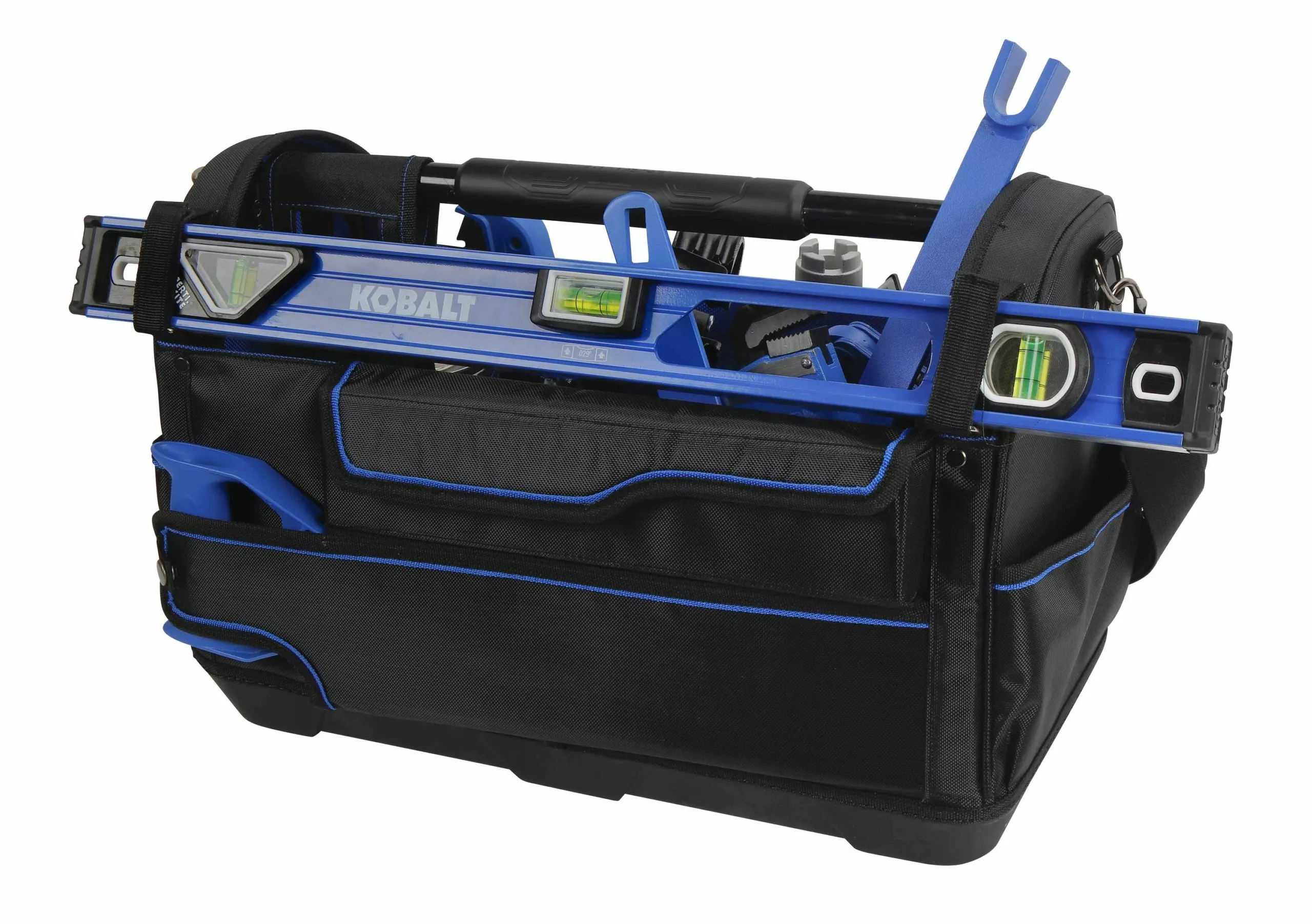 Kobalt Plumbing Tool Bag with Caddy Black, Blue Polyester 12.99-in - Tool Storage & Work Benches - Image 5
