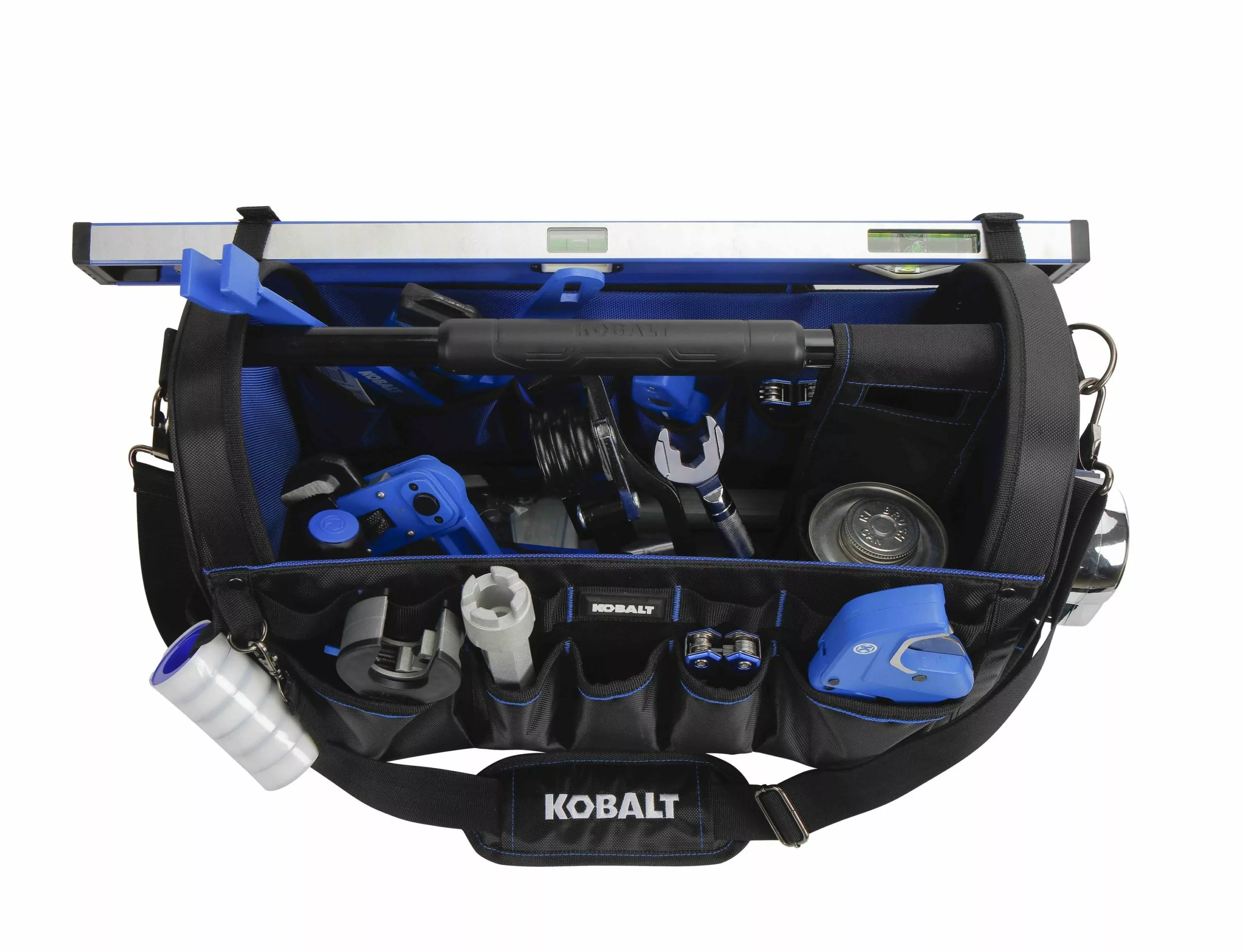 Kobalt Plumbing Tool Bag with Caddy Black, Blue Polyester 12.99-in - Tool Storage & Work Benches - Image 7
