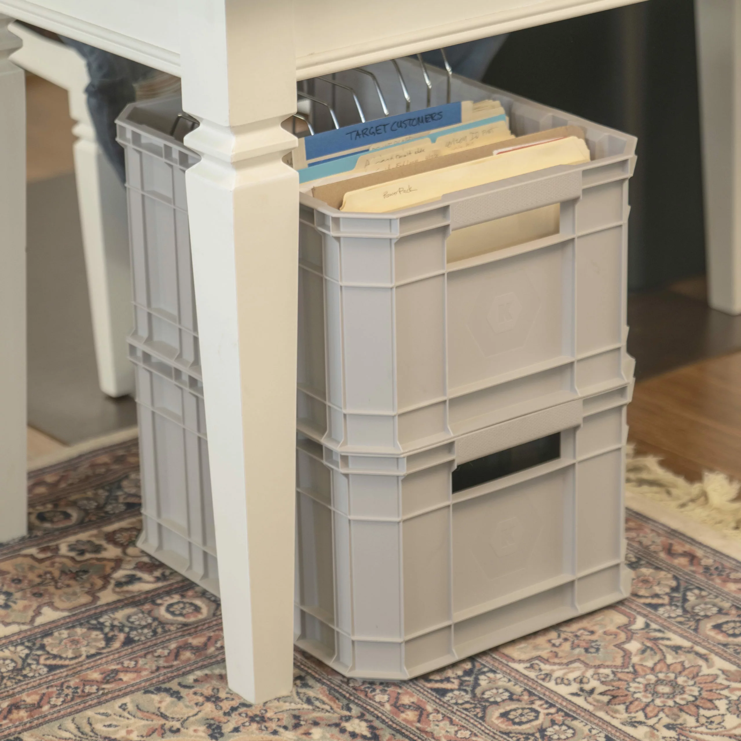 Kobalt Medium 8.5-Gallon (34-Quart) Grey Heavy Duty Tote with Lidless Lid - Baskets & Storage Containers - Image 10